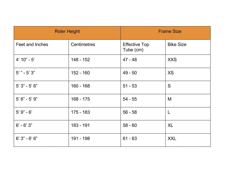 frame sizing chart bike gremlin bicycles huffy bike size chart